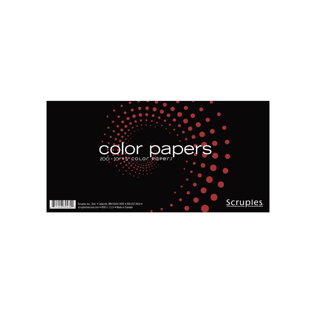 SCRUPLES - COLOUR PAPERS 200 Pack (10" x 5")