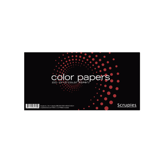 SCRUPLES - COLOUR PAPERS 200 Pack (10" x 5")