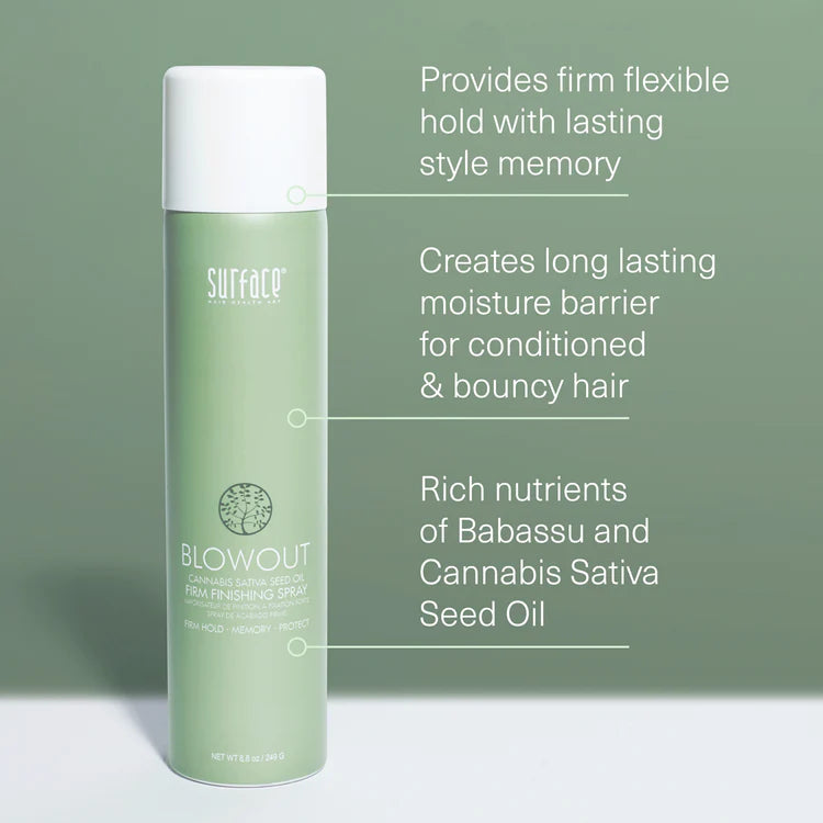 A fine mist, fast dry, firm hold hairspray for long lasting style