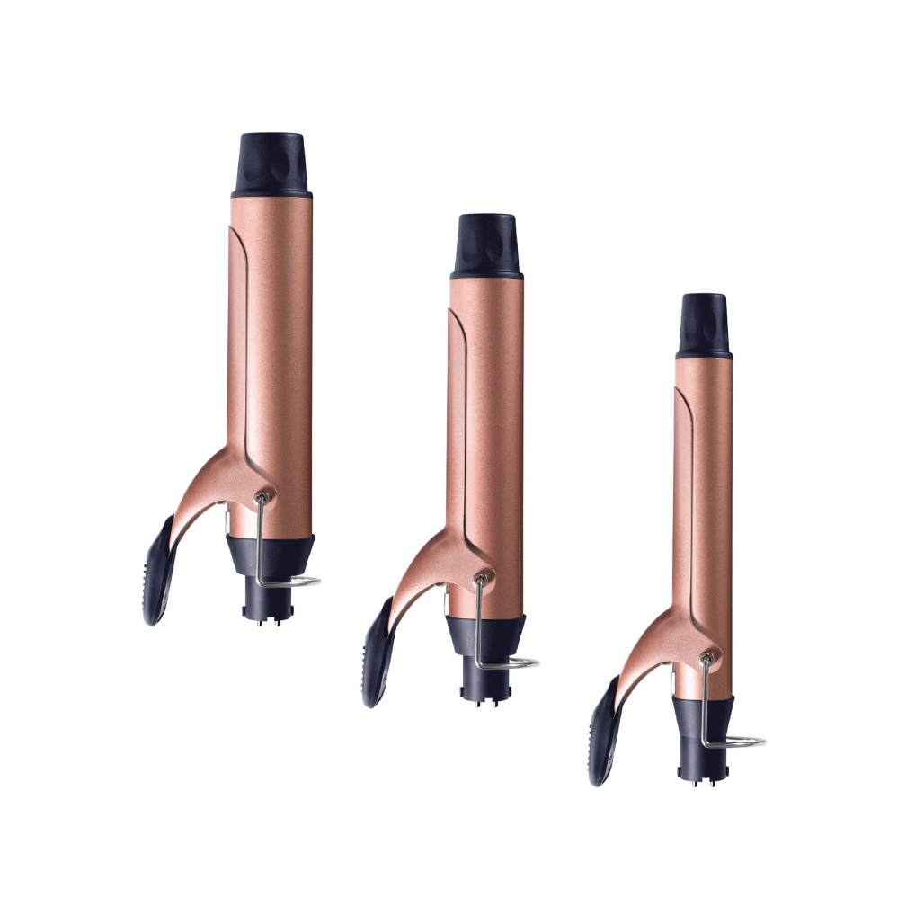 CURLING IRONS - Interchangeable 3 Piece Spring Curling Iron Set